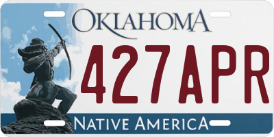 OK license plate 427APR