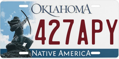 OK license plate 427APY