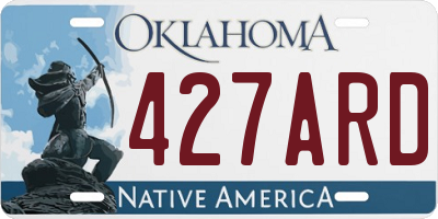 OK license plate 427ARD