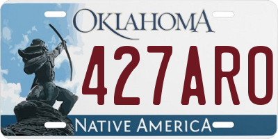 OK license plate 427ARO