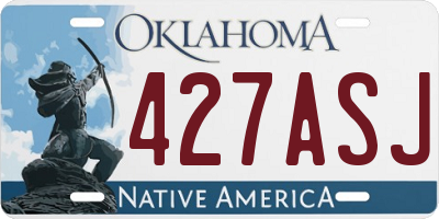 OK license plate 427ASJ