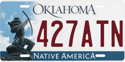 OK license plate 427ATN