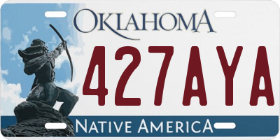 OK license plate 427AYA