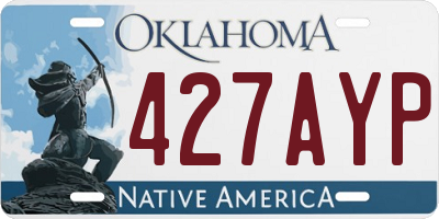 OK license plate 427AYP