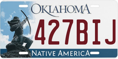 OK license plate 427BIJ