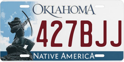OK license plate 427BJJ