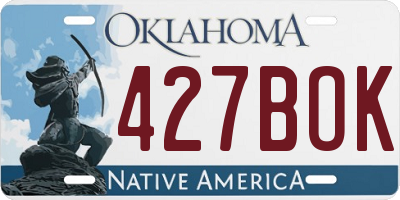 OK license plate 427BOK