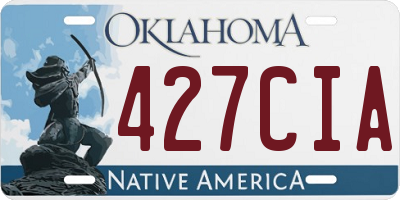 OK license plate 427CIA