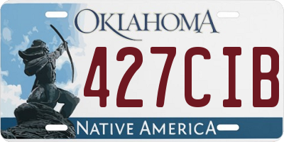OK license plate 427CIB