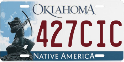 OK license plate 427CIC