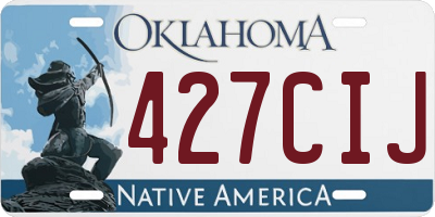 OK license plate 427CIJ