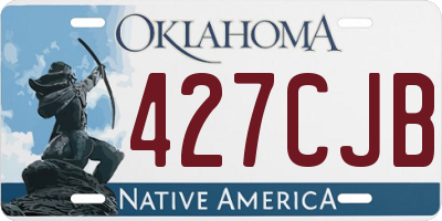 OK license plate 427CJB