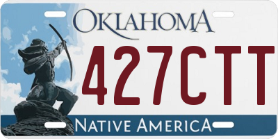 OK license plate 427CTT