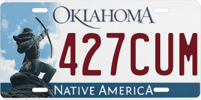 OK license plate 427CUM
