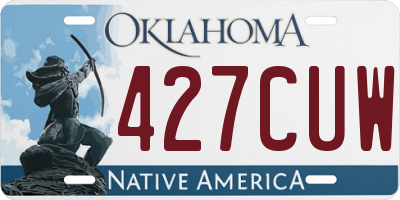 OK license plate 427CUW