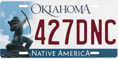 OK license plate 427DNC