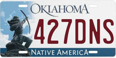 OK license plate 427DNS