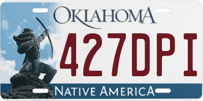 OK license plate 427DPI