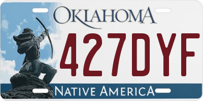 OK license plate 427DYF