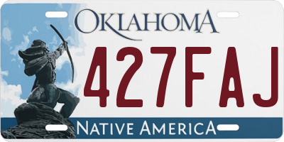 OK license plate 427FAJ