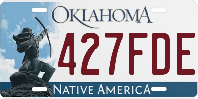 OK license plate 427FDE