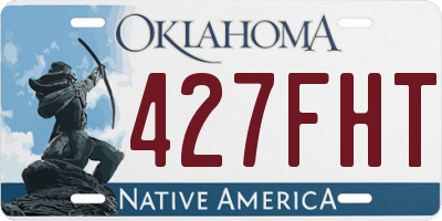 OK license plate 427FHT