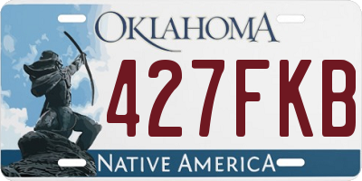 OK license plate 427FKB