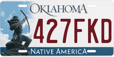 OK license plate 427FKD