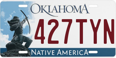 OK license plate 427TYN