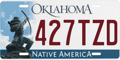 OK license plate 427TZD