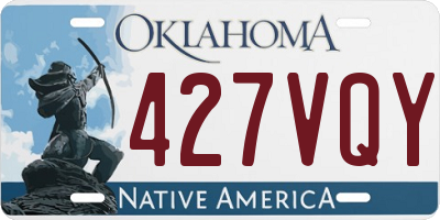 OK license plate 427VQY