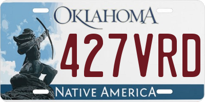 OK license plate 427VRD