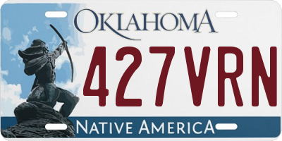 OK license plate 427VRN