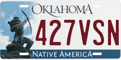OK license plate 427VSN