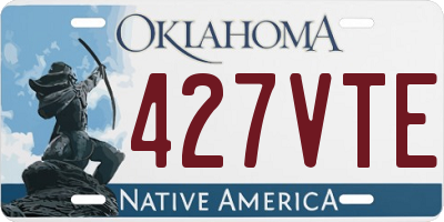 OK license plate 427VTE
