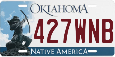 OK license plate 427WNB