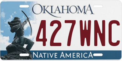 OK license plate 427WNC