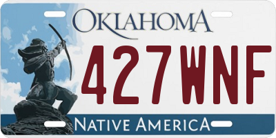 OK license plate 427WNF