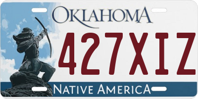 OK license plate 427XIZ