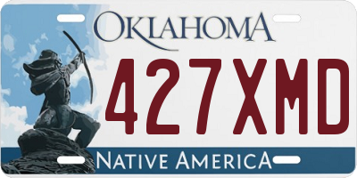 OK license plate 427XMD