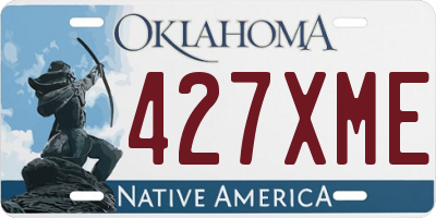 OK license plate 427XME