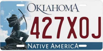 OK license plate 427XOJ