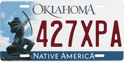 OK license plate 427XPA