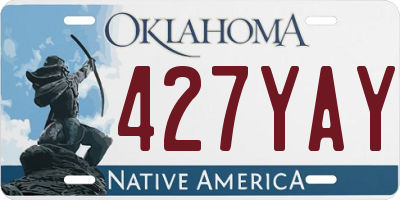 OK license plate 427YAY