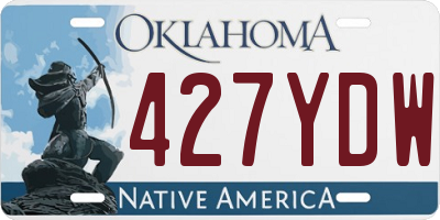 OK license plate 427YDW