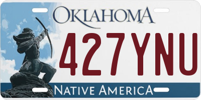 OK license plate 427YNU