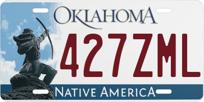 OK license plate 427ZML