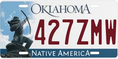 OK license plate 427ZMW