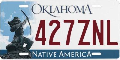 OK license plate 427ZNL