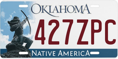 OK license plate 427ZPC